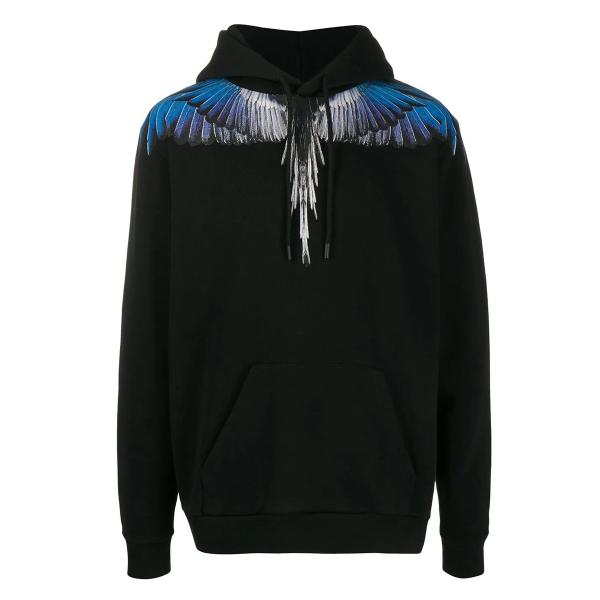 Marcelo Burlon マルセロバーロン フーディー メンズ Burlon Wings Regular Hoodie 送料無料 Cmbb007sfle ブルー ブラック ブルー パーカー 送料無料 Mar003pkwingbb メンズファッション Stylise