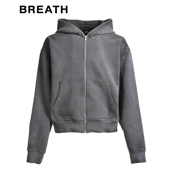 BREATH ブレス メンズ パーカー NEWRICH SHORT FULL ZIP HOODIE BREATH ブレス メンズ パーカー NEWRICH SHORT FULL ZIP HOODIE