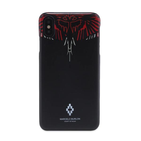 Marcelo Burlon マルセロバーロン Iphoneケース メンズ Geometric Wings X 数量限定 Cmpa007f 送料無料 Case ブルー ロゴ ブラック ケース
