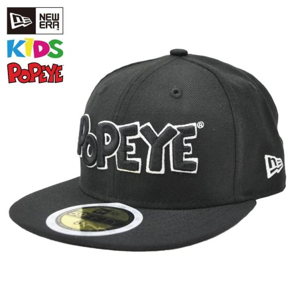 アウトレット Outlet ニューエラ キッズ キャップ New Era Kid S 59fifty 帽子 ロゴ ブラック 売れ筋ランキング Popeye ポパイ R コラボ