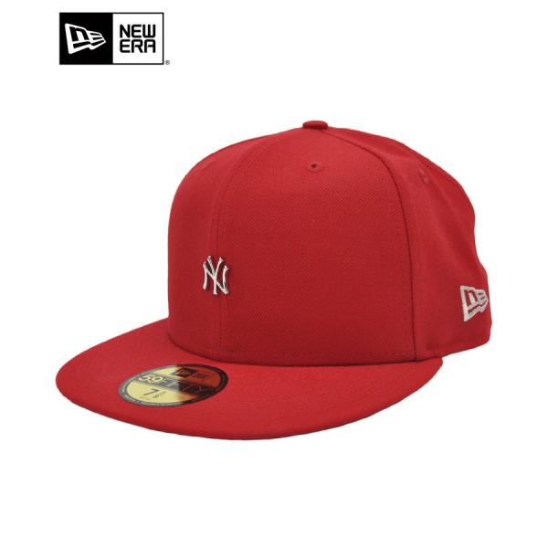 アウトレット Outlet ニューエラ キャップ New 限定特価 Era 59fifty メタルミニロゴ 帽子 ニューヨーク スカーレット シルバーロゴ ロゴ ヤンキース メンズ