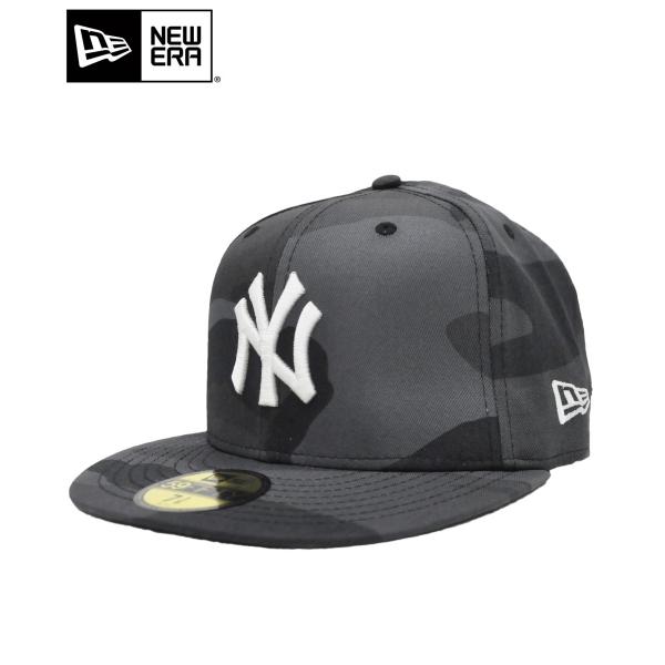 New Era ニューエラ キャップ 59fifty ニューヨーク ヤンキース ウッドランドカモ ミッドナイト ホワイト メンズ Cap ロゴ 送料無料 帽子 安心と信頼 迷彩 刺繍