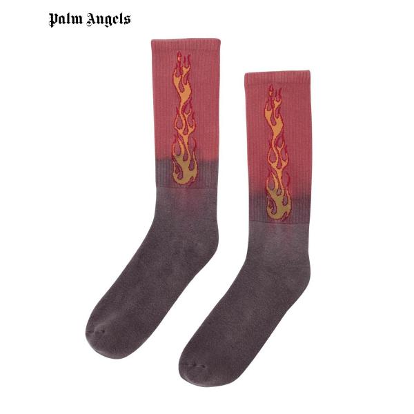 Palm Angels パーム エンジェルス メンズ ソックス 爆買い送料無料 Flames Pmra001f 靴下 送料無料 レッド アクセサリー Socks