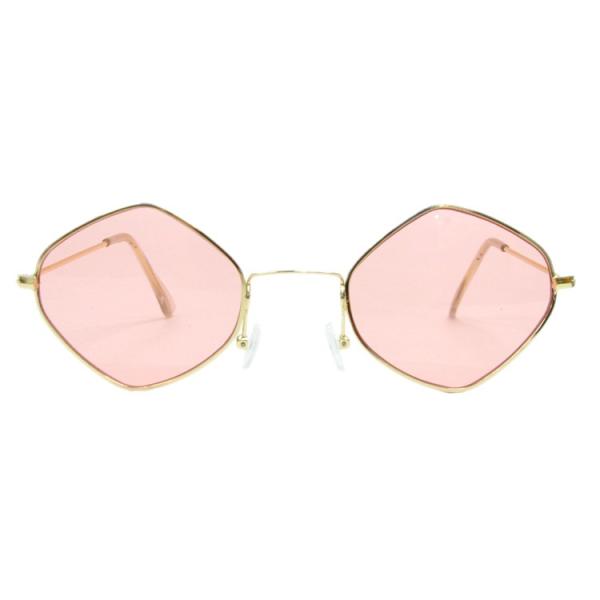ロイアル サングラス 爆買い新作 Roi Al Diamante ゴールド ピンクレンズ メガネ レディース アイウェア メンズ
