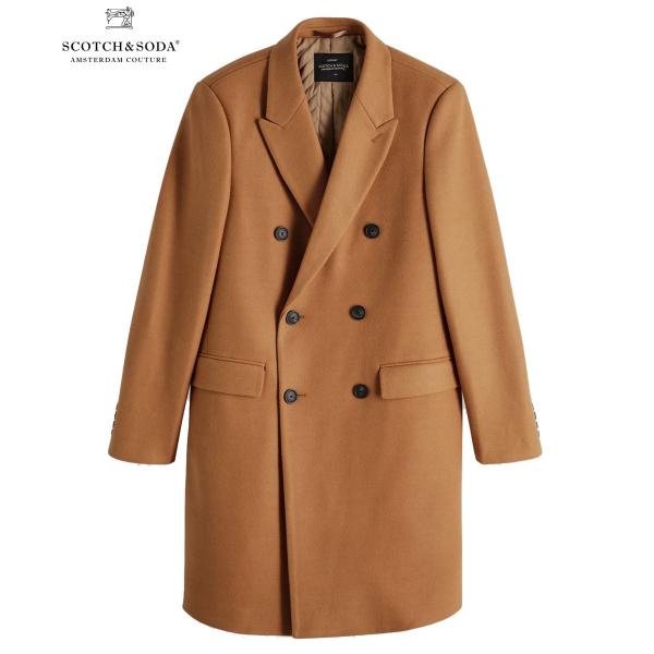 Scotchamp Soda スコッチamp ソーダ メンズ ジャケット Classic Double Breasted Coat 292 キャメル アウター 長袖