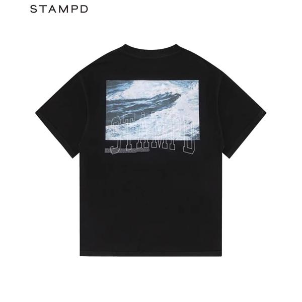 Stampd スタンプド Tシャツ メンズ Waves Tee ブラック Sla M2195te トップス Tee 半袖 ストリート 送料無料