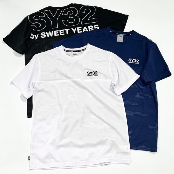 SY32 by SWEET YEARS エンボスカモロゴ TEE メンズ　レディース