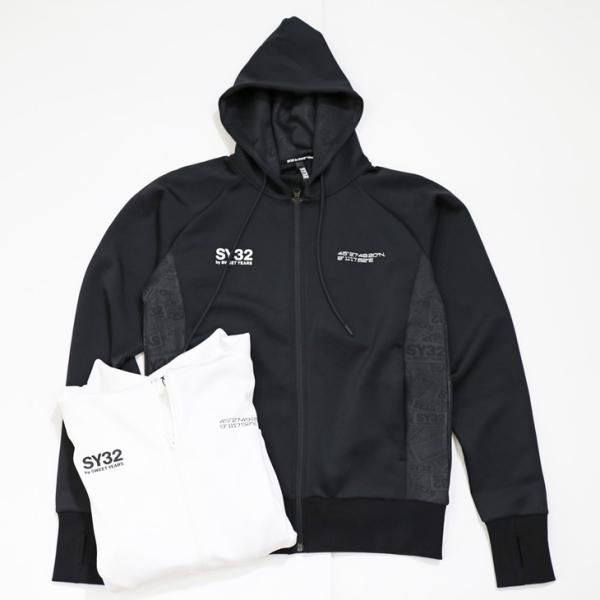 SY32 by SWEETYEARS パーカー double knit zip hoodie