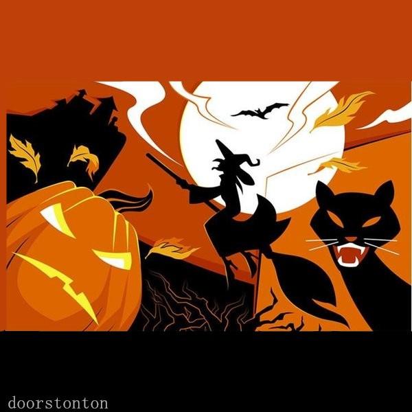 ハロウィン 2枚セット 飾り 装飾 壁紙 壁 シール 剥がせる 北欧 魔女 かぼちゃ 雑貨 Doorstonton 通販 Yahoo ショッピング