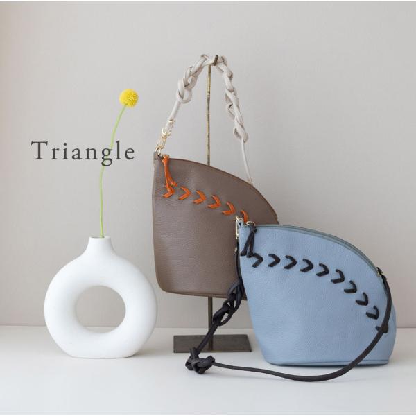 上質なショルダーバッグ / Triangle トライアングル ／ 超軽量 おしゃれ  日本製 本革 背面ポケット DORACO doracoluv ドラコラブ 神戸 ブランド  人気