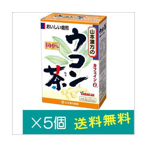 山本漢方製薬 ウコン茶100% （3g×20包）×5個　