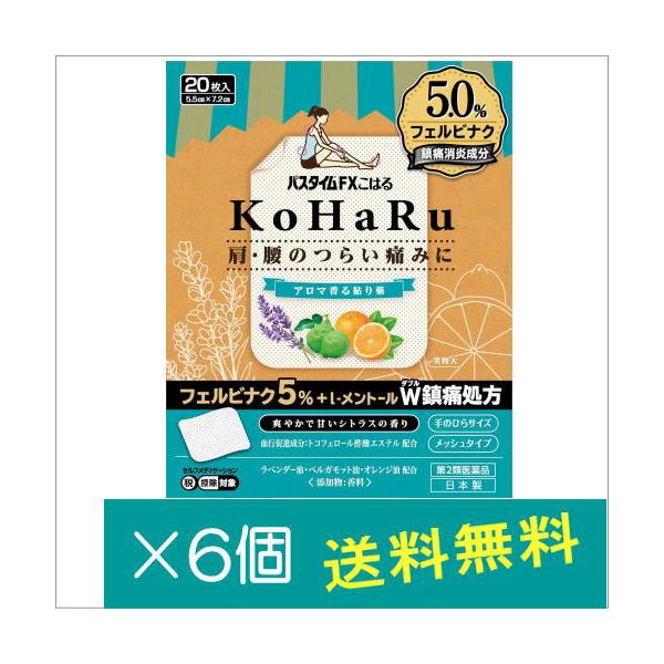 パスタイムFXこはる 20枚×6個【第2類医薬品】