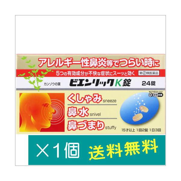 ビエンリックK錠 24錠【指定第2類医薬品】※お一人様1点まで　指定濫用防止医薬品