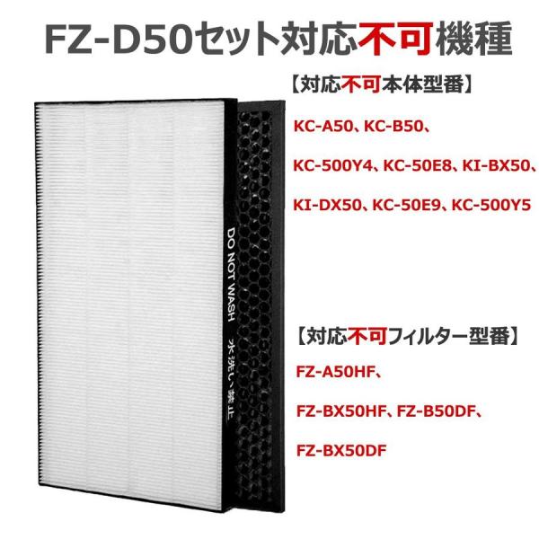 空気清浄器フィルター Fz D50hf Fz D50df Fz F50df 合計2枚入り Sharp シャープ 互換品 集じんフィルター Fz D50hf 脱臭フィルター Fz D50df 加湿空気清浄機用 Fz F50df Hepa 交換用 非純正 互換 代購幫