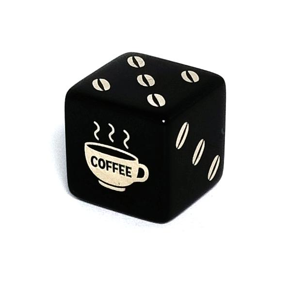 コーヒー【ブラック珈琲】6面ダイス DTDcoffee01 : サイコロ専門店