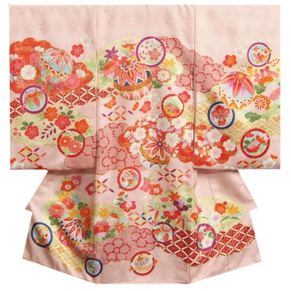 ゆりのはな 七五三 女の子 3歳 祝着 総絞り 総刺繍 金駒刺繍 正絹