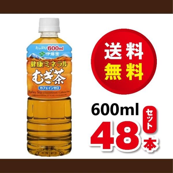 送料無料！伊藤園　健康ミネラル麦茶６００ｍｌ×２ケース（４８本）賞味期限２０２４年７月