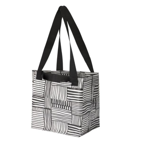 ＩＫＥＡ/イケア FISSLA フィスラ バッグ ホワイト ブラック27x27 ショッピングバッグ エコバッグ 小物入れ 収納