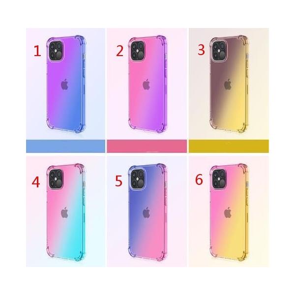 新作　iPhone12　ケース　透明　6カラー