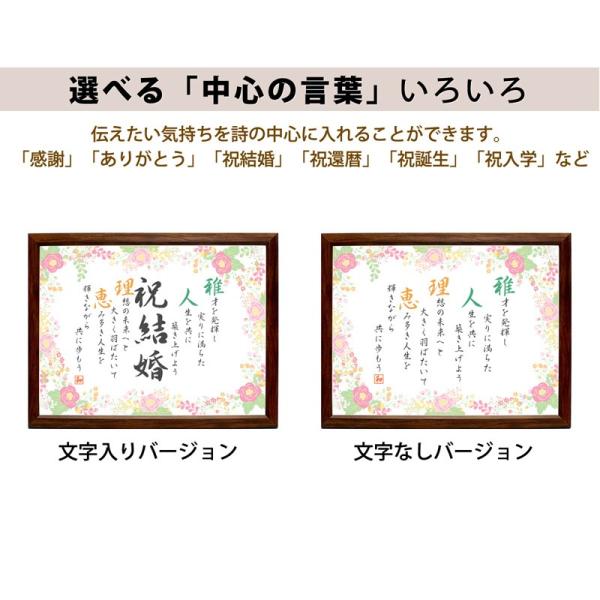 名前ポエム 結婚祝い キュートフラワー エアリィ 軽量フレーム 横 プレゼント お祝い 出産祝い 還暦 古希 両親プレゼント 母の日 贈 誕生 父の日 米寿 命名 激安 超特価
