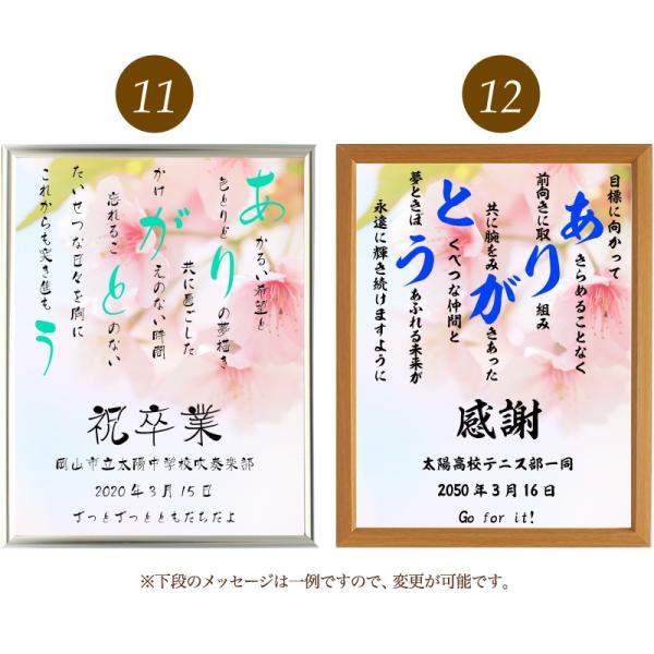 ありがとう ポエム 桜 詩 名入れ エアリィ 軽量フレーム 縦 額 お祝い 米寿 プレゼント 結婚祝い デザイン 家族 出産祝い 還暦 送料無料 額縁