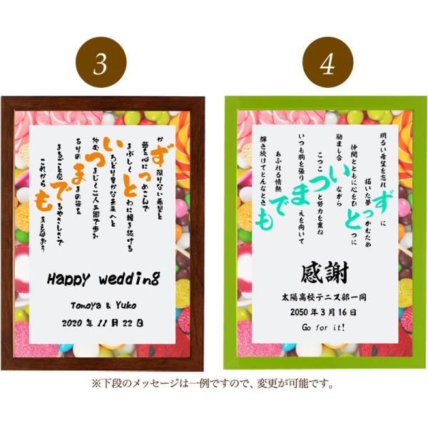 ずっといつまでも ポエム スウィーツ 詩 名入れ ケイティ 縦 額 家族 お祝い 米寿 デザイン 結婚祝い お洒落 額縁 還暦 プレゼント 出産祝い