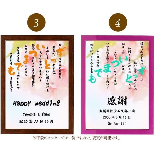 ずっといつまでも ポエム 桜 詩 名入れ ケイティ 縦 額 額縁 セットアップ 還暦 結婚祝い デザイン 米寿 出産祝い プレゼント 家族 お祝い