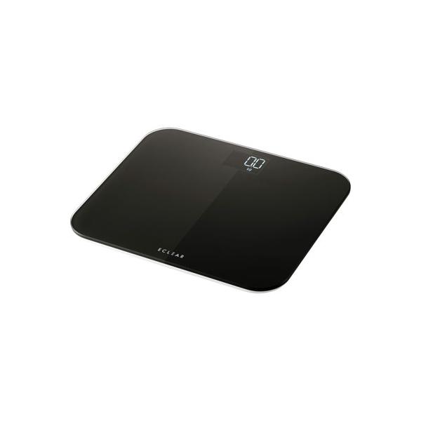 ●品番:HCS-S03BK●毎日の使いやすさにこだわったデザインのエクリア　体重計です。●表示が見やすい黒色背景の液晶デザインを採用し、数字がくっきり見やすく、快適に日々の測定が行えます●ボタンを押さずに乗るだけで電源が入る便利なステップオ...