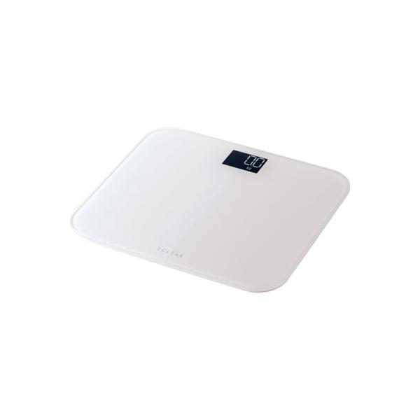 ●品番:HCS-S03WH●毎日の使いやすさにこだわったデザインのエクリア　体重計です。●表示が見やすい黒色背景の液晶デザインを採用し、数字がくっきり見やすく、快適に日々の測定が行えます。●ボタンを押さずに乗るだけで電源が入る便利なステップ...