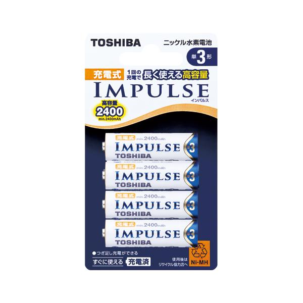 他サイト： 東芝　ニッケル水素電池　充電式インパルス　高容量タイプ　形式：単３形の商品画像