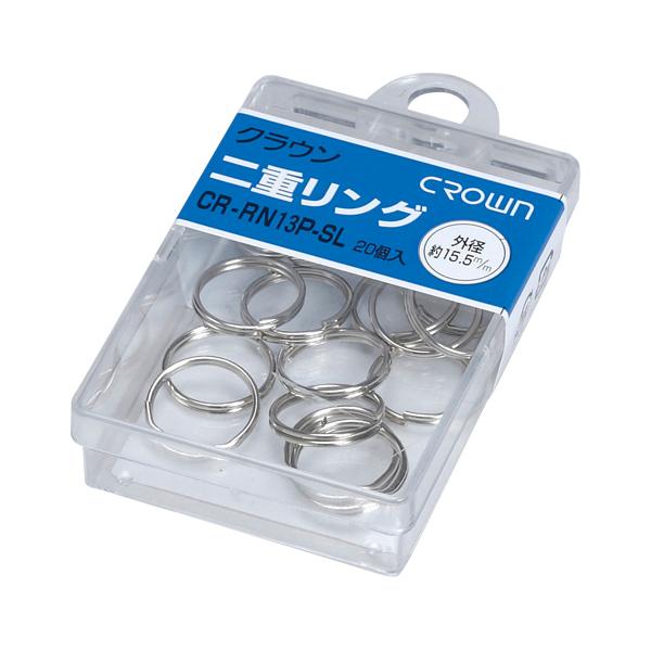 ●クラウン　二重リング 鉄製　プラケース入　外径:約15.5mm