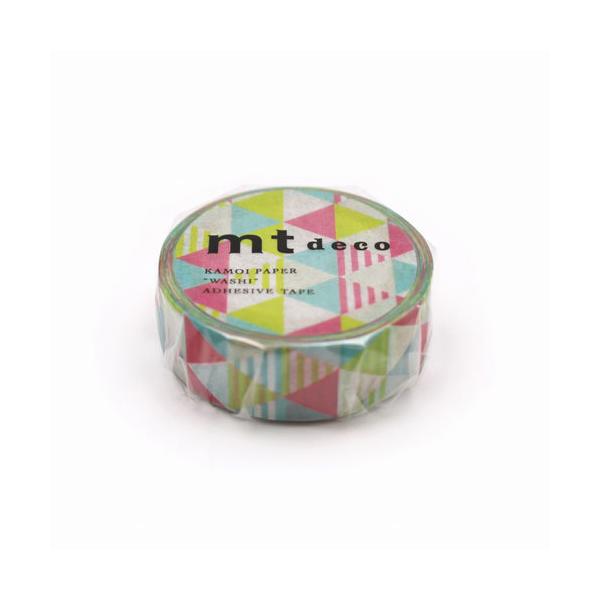 カモ井加工紙　ｍｔ　１Ｐ　しまさんかく・ピンク　マスキングテープ　マステ