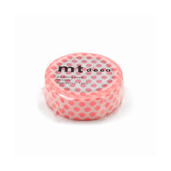 ドット まとめ売り マスキングテープ mt カモ井加工紙 mt（エムティー） カモ井加工紙 1P ドット・ショッキングレッド