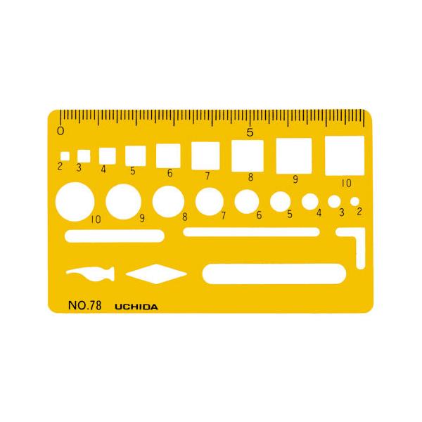 ウチダ　テンプレート No78　カードサイズ定規　NO.78