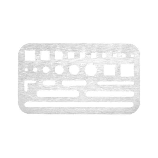 ●品番:1-820-0003●入数:１個●不要な部分だけを囲って消せるテンプレート！●ステンレス製で折れ曲がりに強い！