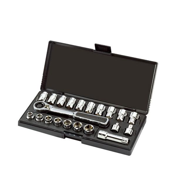 レックス　法人限定 21pcs 3/8貫通ラチェットソケットセット【RS-09134】