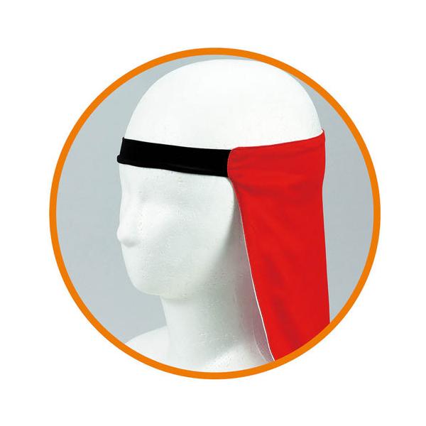 ●品番:014923●入数:１個●ボタン付け・縫い付け不要！暑さ対策や防寒に！●赤い面・白い面どちらでも取付可！※帽子は商品に含まれません