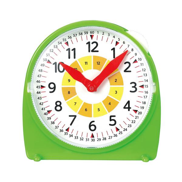 ●品番:007962●入数:１個●はじめての時計遊びや時間の足し算・引き算の学習に最適です！●ここをまわすだけで２本のはりがうごく！●針を動かすダイヤル付！