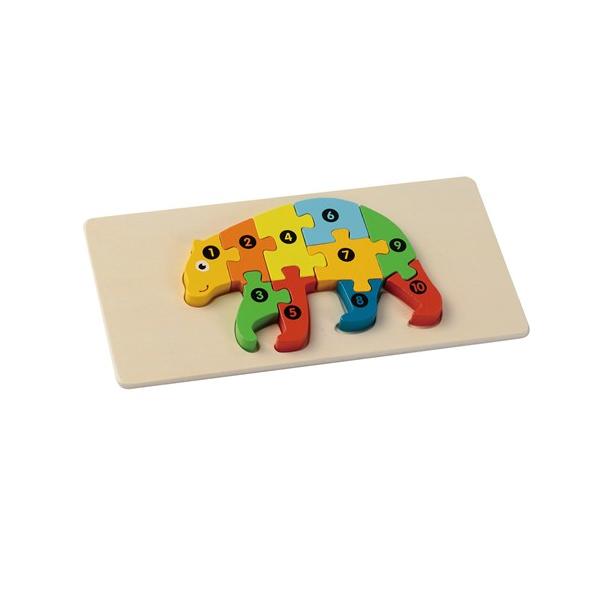 アーテック　木製すうじパズル くま
