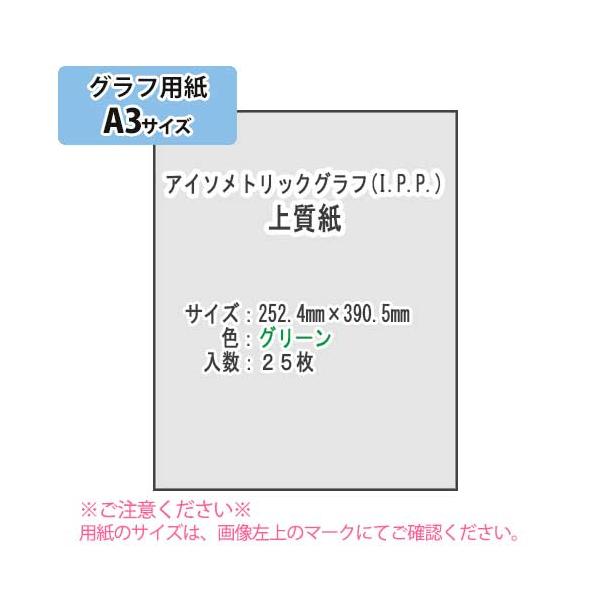 ＳＡＫＡＥ ＴＰ　アイソメトリックグラフ(I.P.P.) 上質紙81.4g/m2 A3 25枚（グリーン）