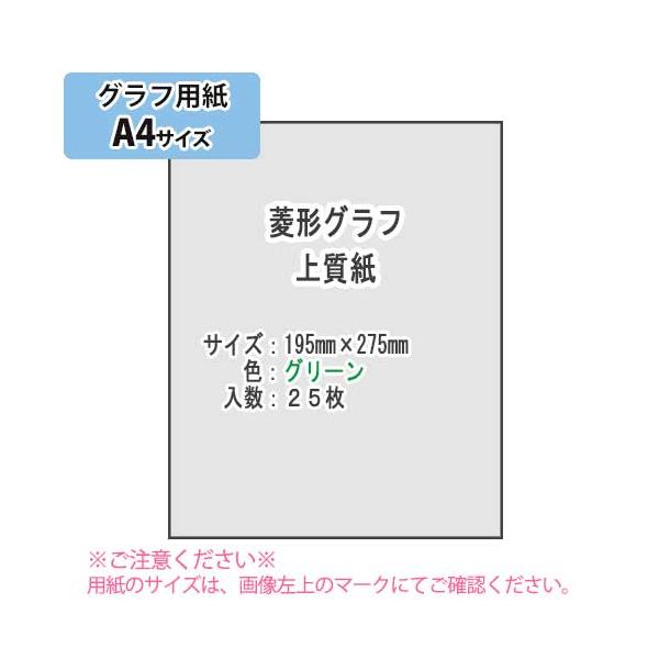 ＳＡＫＡＥ ＴＰ　菱形グラフ 上質紙81.4g/m2 A4 25枚（グリーン）