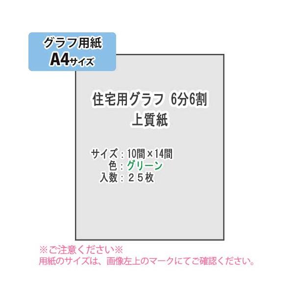 ＳＡＫＡＥ ＴＰ　住宅用グラフ 6分6割 上質紙81.4g/m2 A4 25枚（グリーン）