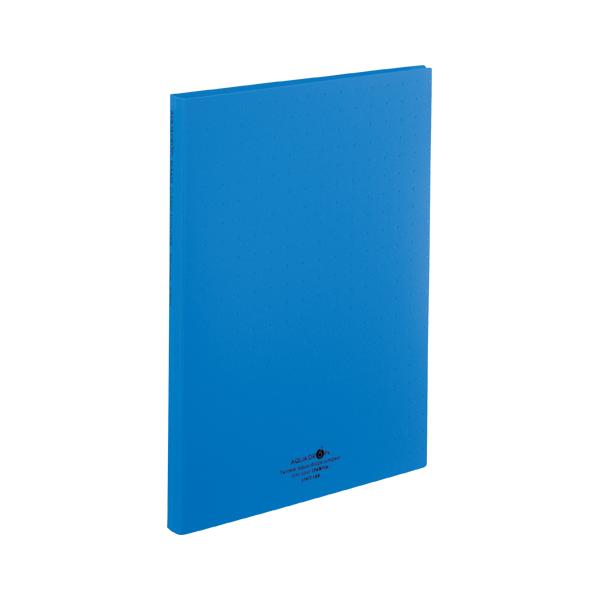 リヒトラブ　ＡＱＵＡ　ＤＲＯＰｓ　名刺帳　ポケット交換タイプ　Ａ４判タテ型・３０穴（ヨコ入れタイプ）（青）