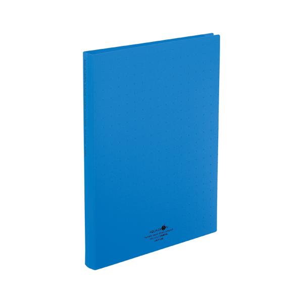 リヒトラブ　ＡＱＵＡ　ＤＲＯＰｓ　名刺帳　ポケット交換タイプ　Ａ４判タテ型・３０穴（ヨコ入れタイプ）（青）