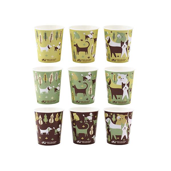 サンナップ　JWドッグペーパーカップ 紙コップ 可愛い 205ml 50個入
