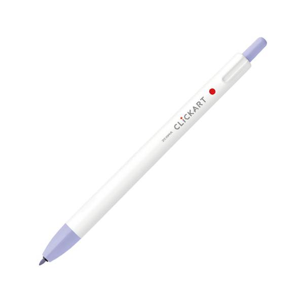 ゼブラ　クリッカート PL（やさしくペールな色合い） カラーペン ノック式 キャップなし イラスト　細字(0.6mm)（ブルベリーアイス）