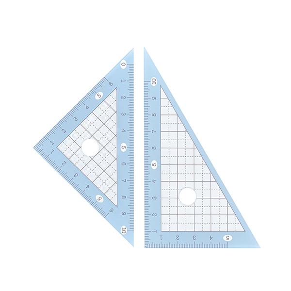 ●品番:MT-4MI●入数:１セット●マカロンカラーの三角定規セット。●端から測れるゼロスタート目盛。●メモリの長さが５ｍｍごとに分かれているので、読み取りやすくなっています。●平行線や垂直線が引きやすい方眼メモリつき。●丈夫なアクリル樹脂...