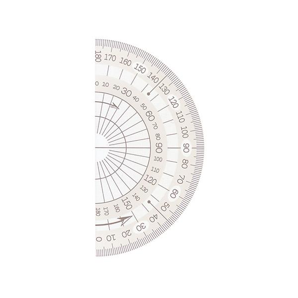 ●品番:MP-9VA●入数:１枚●マカロンカラーの分度器。●０°が左右にあるので、どちらからでも測れます。●３０°ごとに色分けされているので読み取りやすくなっています。