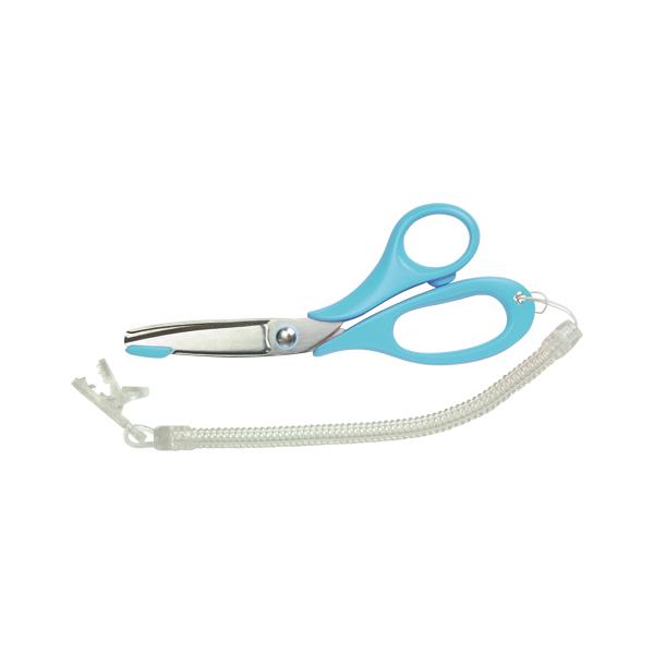 ●品番:MS1-145B●入数:１丁●「非粘着刃」「曲線刃」「アーチ刃」の３機能を備えたナース用はさみ。●のりやテープなどを切ってもベタベタしない「非粘着刃」、刃先でも軽い力で切れる「曲線刃」、厚手のものも切りやすい「アーチ刃」の３Ｆ（機能...