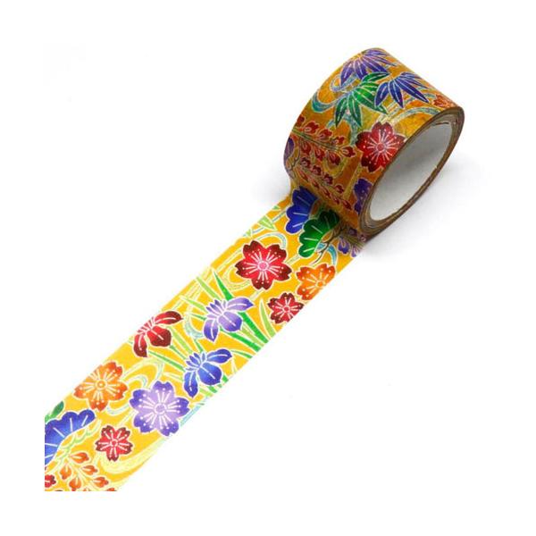 カミイソ Kimono美 和紙マスキングテープ マステ 沖縄/紅型 桜松 25mm